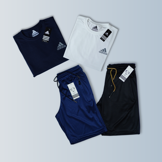 Pack Of 2 Shorts and Tees (Navy & White)